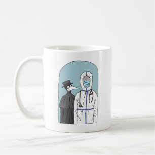 Plague Doctor with COVID doctor Funny custom name Coffee Mug
