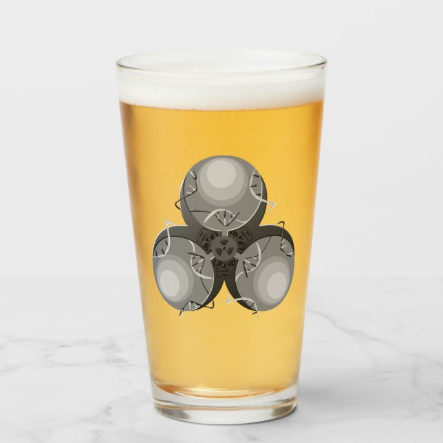 Plague Virus Biohazard Glass (Front Filled)