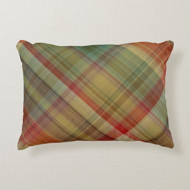 Plaid #1 Throw Pillow (Front)