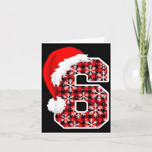 Plaid 6 7 Six Seven Meme Xmas Santa Hat Christmas  Card