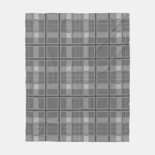 Plaid and lace black white grey cute girly  fleece blanket
