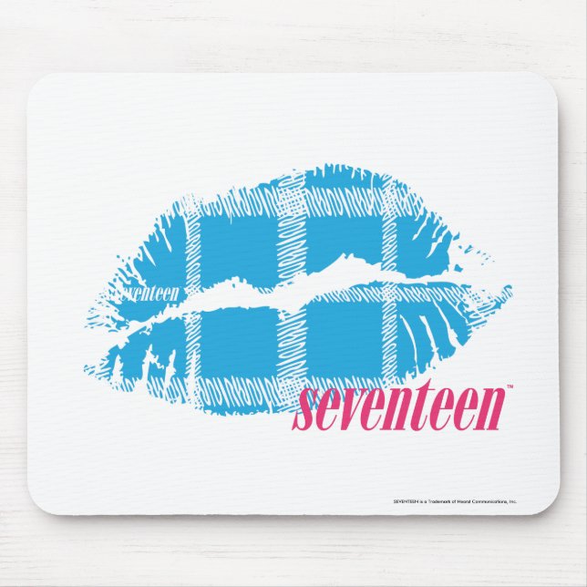 Plaid Aqua Mouse Pad (Front)