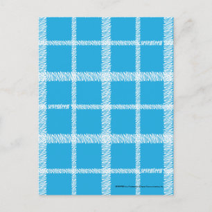 Plaid Aqua Postcard