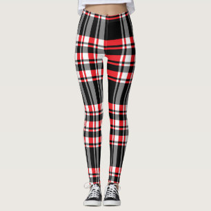 Plaid background pattern leggings