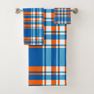 Plaid Bath Towel Set