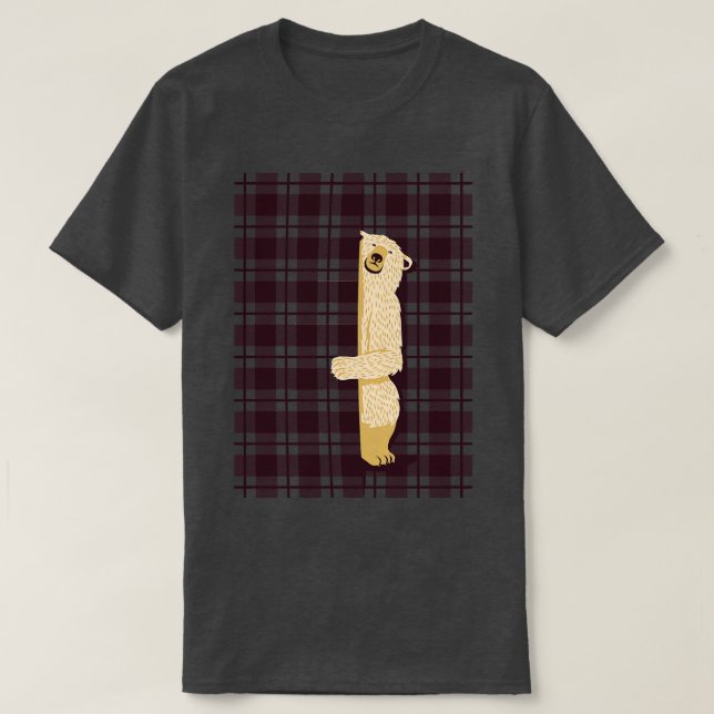 Plaid Bear Lumberjack Osos T-Shirt (Design Front)
