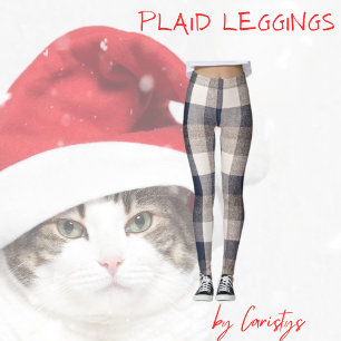 Plaid Black, Brown, Ivory Leggings