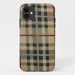 Plaid -- Black & TAn iPhone 11 Case