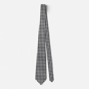 Plaid - Black White - Emo - Neck Tie
