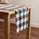 Plaid Black White Gingham Rustic Short Table Runner<br><div class="desc">Our plaid table runners are a great way to create the right mood for your next dinner party or everyday household use</div>