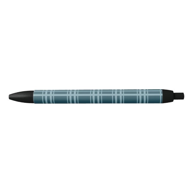 Plaid Blue Black Ink Pen (Front)