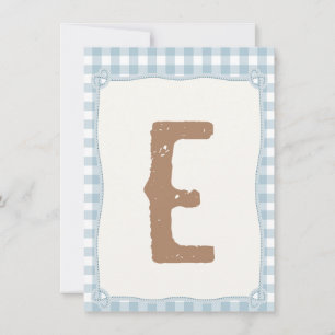 Plaid Blue First Rodeo Highchair Flag E Card