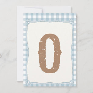 Plaid Blue First Rodeo Highchair Flag O Invitation