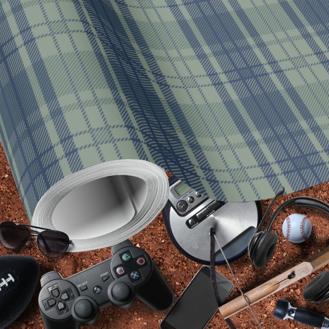 Plaid-Blue Green-Masculine Wrapping Paper (Plaid-Blue Green-Masculine Wrapping Paper by Leapfroglisics Shop)