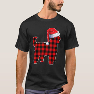 Plaid Buffalo Santa Golden Doodle Apparel Christma T-Shirt