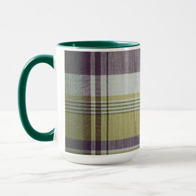 Plaid Ceramic Mug (Left)