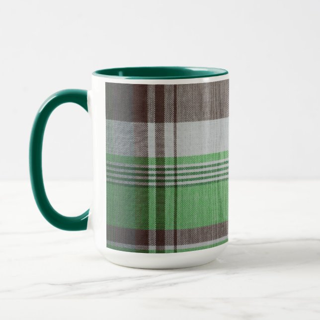 Plaid Ceramic Mug (Left)