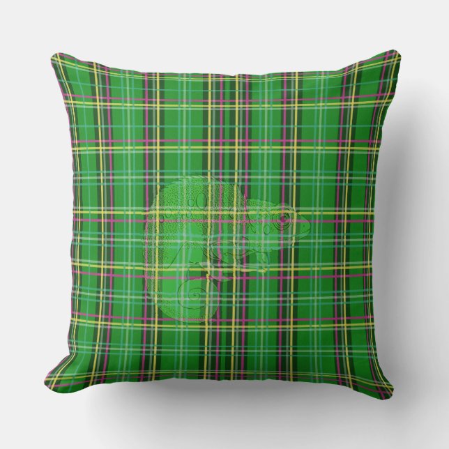 Plaid Chameleon Cushion (Front)