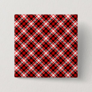 Plaid Checks Fabric Texture Pattern-68767 15 Cm Square Badge