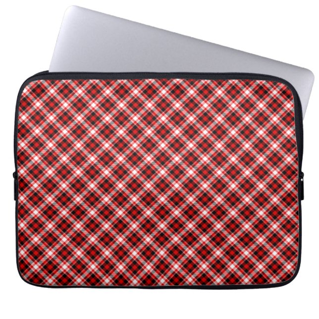 Plaid Checks Fabric Texture Pattern-68767 Laptop Sleeve (Front)