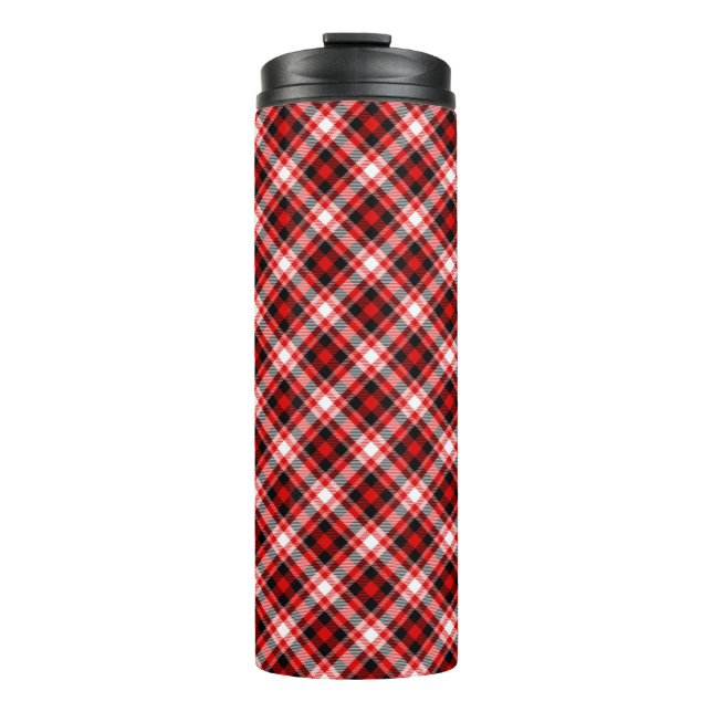 Plaid Checks Fabric Texture Pattern-68767 Thermal Tumbler (Front)