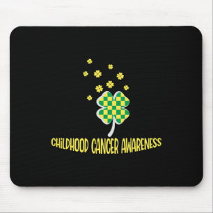 Plaid Childhood Cancer Awareness for Women St Patr Mouse Pad