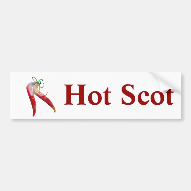 Plaid Chilis Bumper Sticker (Front)