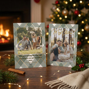 Plaid Christmas Card Elegant Holiday Greeting