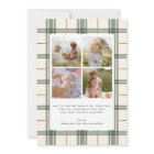 Plaid Christmas Card with Photo