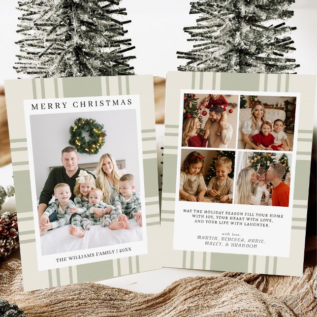 Plaid Christmas Card with Photo Holiday Card (Creator Uploaded)