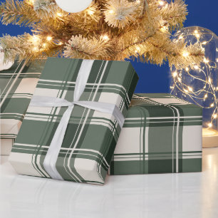 Plaid Christmas - Green Wrapping Paper