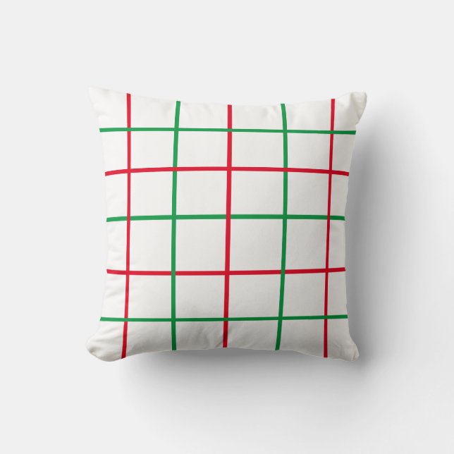 Plaid Christmas "Joy!" Cushion (Front)