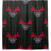 plaid christmas reindeer moon emoji