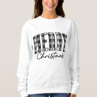 Plaid Christmas Sweatshirt | Women's Grey