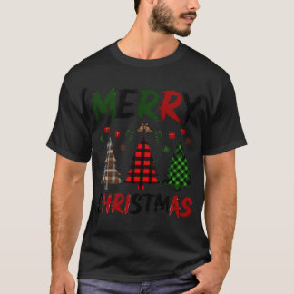 Plaid Christmas Trees With Bold T-Shirt