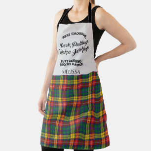 Plaid Clan Buchanan Check Tartan Kitchen Apron