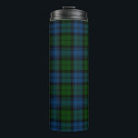 Plaid Clan Campbell Military Tartan Black Green Thermal Tumbler<br><div class="desc">Featuring the popular traditional clan Campbell Military Scottish plaid pattern. This classic and elegant plaid pattern makes this tumbler an appreciated gift to every true coffee or tea lover on any special occasion or treat yourself</div>