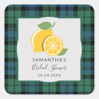 Plaid Clan Campbell Tartan Rustic Bridal Shower