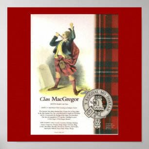 Plaid Clan MacGregor on Canvas Poster