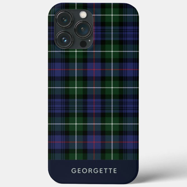 Plaid Clan MacKenzie Purple Tartan Personalised Case-Mate iPhone Case (Back)