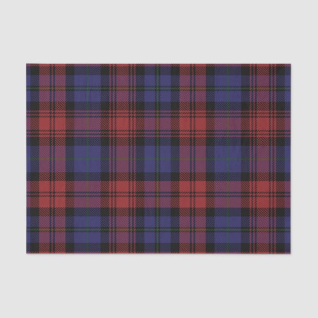 Plaid Clan MacLachlan Red Purple Check Tartan Tissue Paper (Front)