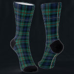 Plaid Clan Robertson Green Purple Check Tartan Socks<br><div class="desc">Up your accessories game with this plaid Clan Roberson tartan green purple check socks,  treat yourself,  or match it with your favourite or new outfit. Contact the designer anytime if you'd like this design modified or added to a different product.</div>