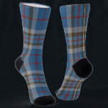 Plaid Clan Thompson Blue Grey Tartan Socks<br><div class="desc">Plaid Clan Thompson Blue Grey Tartan Socks</div>