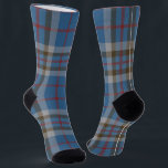 Plaid Clan Thompson Blue Grey Tartan Socks<br><div class="desc">Plaid Clan Thompson Blue Grey Tartan Socks</div>