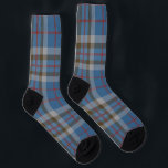 Plaid Clan Thompson Blue Grey Tartan Socks<br><div class="desc">Plaid Clan Thompson Blue Grey Tartan Socks</div>