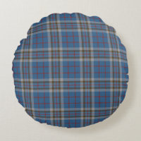 Plaid Clan Thompson Grey Blue Check Tartan