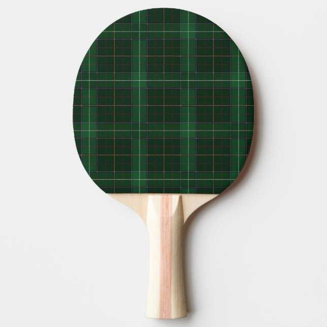 Plaid Clan Walsh Tartan Green Chequered Ping Pong Paddle (Front)