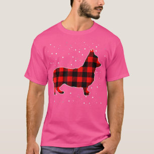 Plaid Corgi Christmas Matching Xmas Gift  T-Shirt