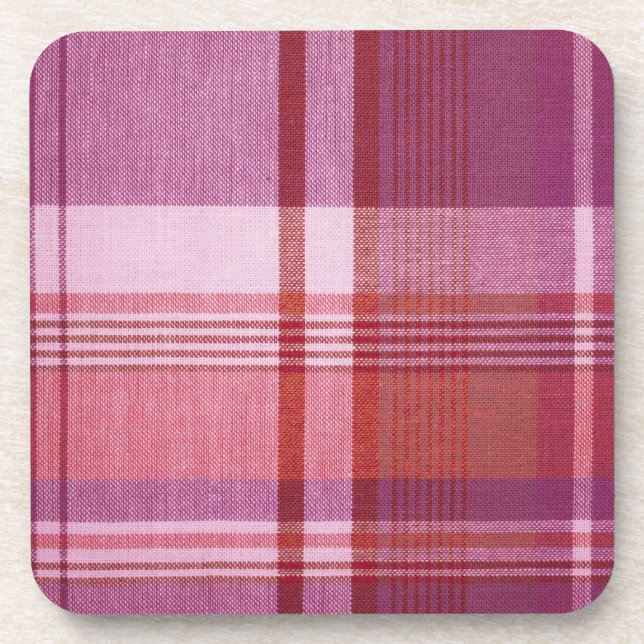 Plaid Cork Coaster (Front)