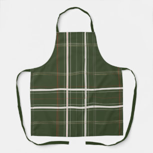 Plaid Cosy Cabin Forest Green Traditional BBQ chef Apron